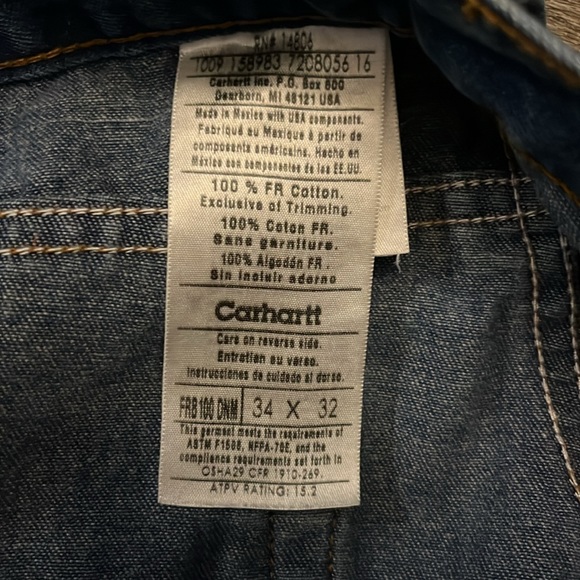Carhartt Flame Resistant Jeans 34x32” - Picture 4 of 4